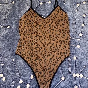 Cheetah print body suit